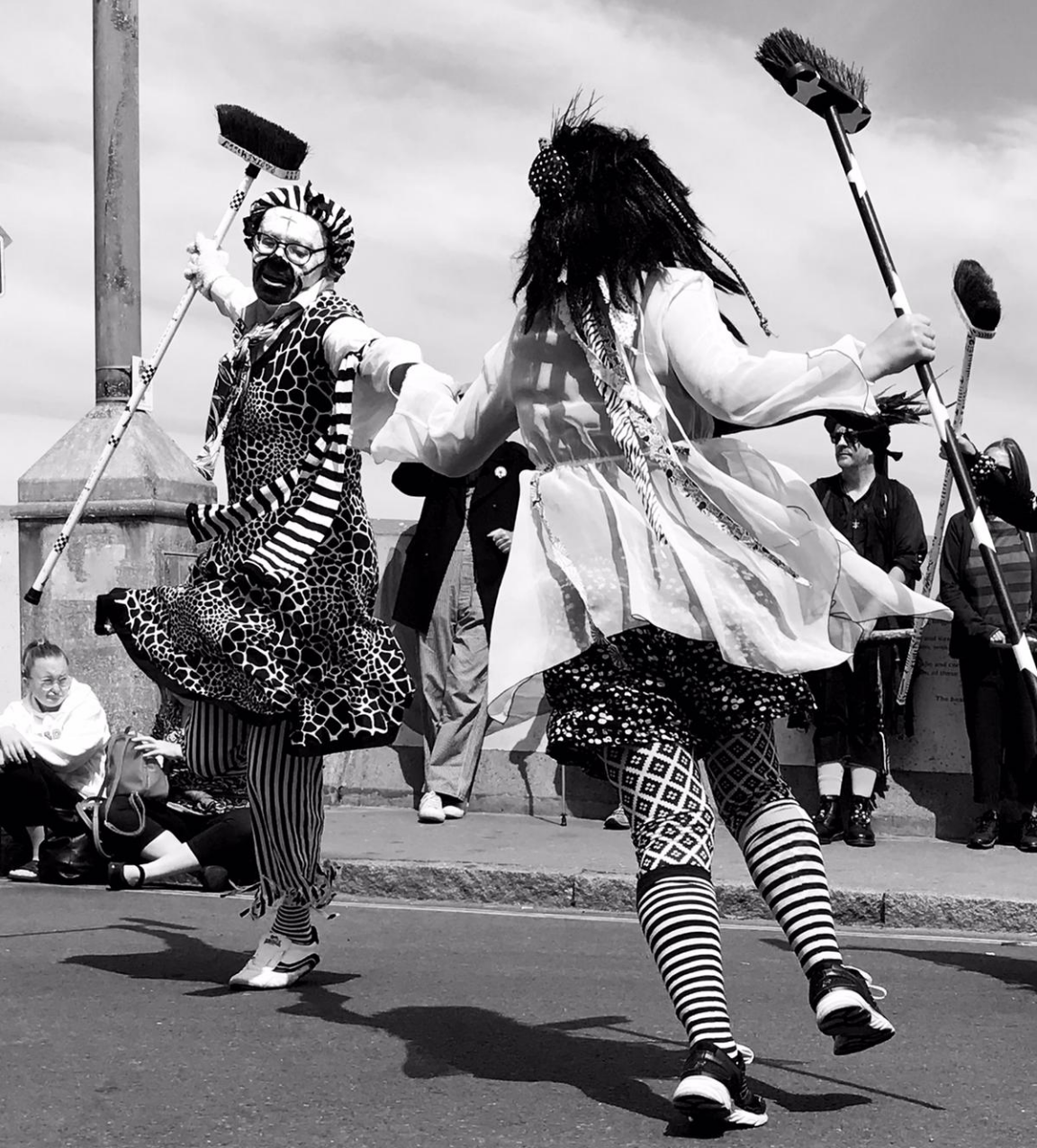 Two dancers swinging each other at the Potties Festival in Sherringham