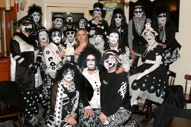 Presentation of the money raised for Macmillan Cancer Care on New Years Eve, made on 9 February 2009 at the Boat Inn, Whittlesea.