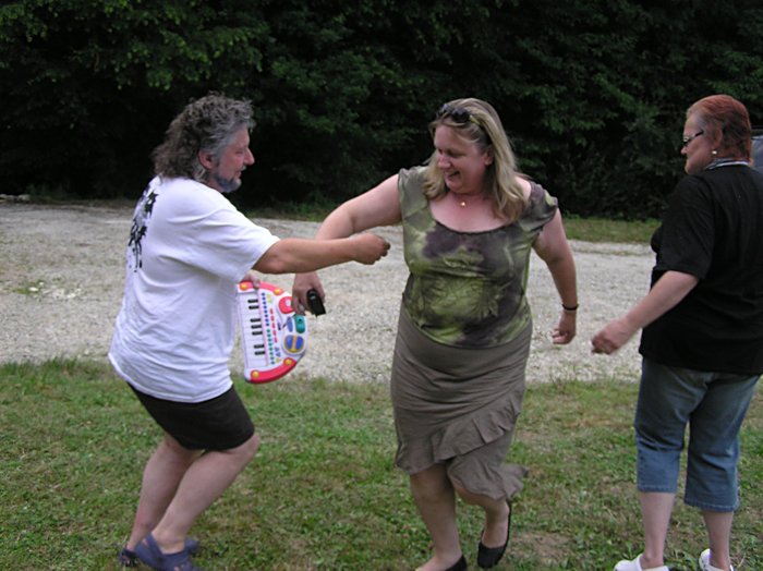 Celebrating after a fine picnic