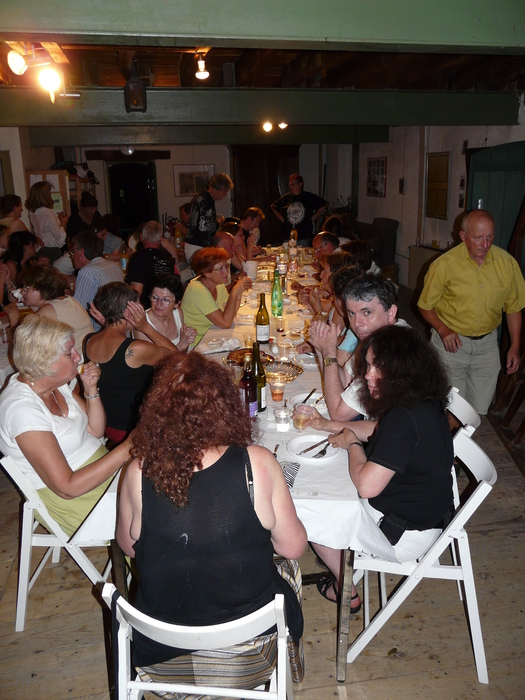 Pig Dyke Molly being treated to one of the meals for which Notre Berry will always be fondly remembered.