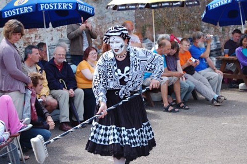 Anchor Gardens: Sarah with broom