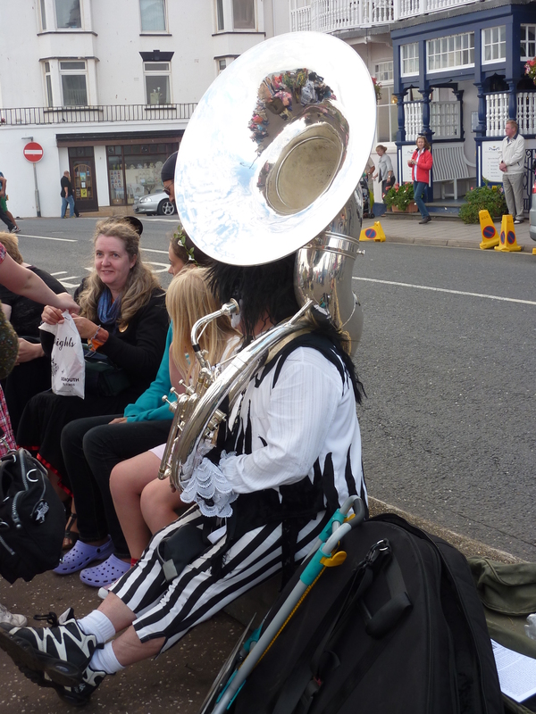 Sidmouth 2010 - Dave the Sousaphone on the seafront