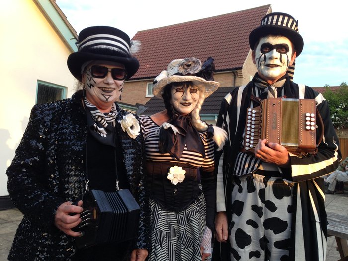 Mary, Philippa, Anahata - three team members local to Burwell which is a long way from home for everyone else.