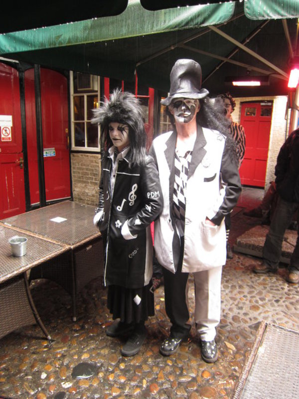 Tim and Kai enjoying the fine weather in  Cambridge on May Day