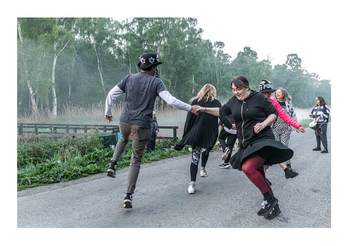 Mayday 2025
The Dance "Plug Holes" celebrates this geographical spot. The posts in Holme Fen mark the lowest point in England, 2.75m below sea level, and are therefore the site of the plug hole though which the fens were drained many centuries ago.
Photo: Cat Thompson